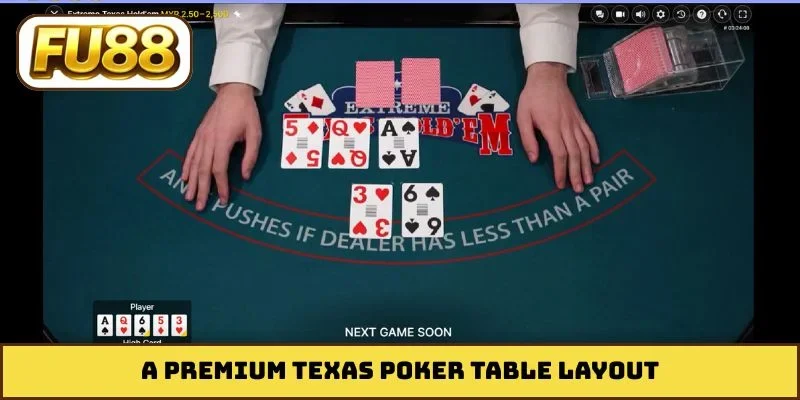 A premium Texas Poker table layout