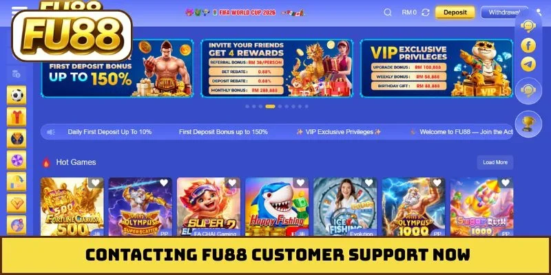 Contacting FU88 customer support now