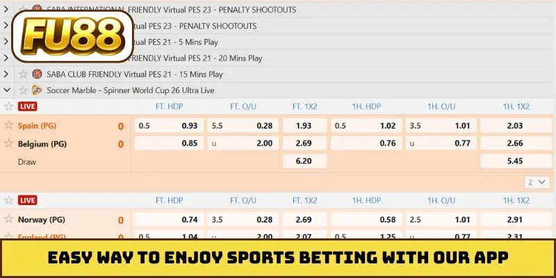 Easy way to enjoy sports betting with our app