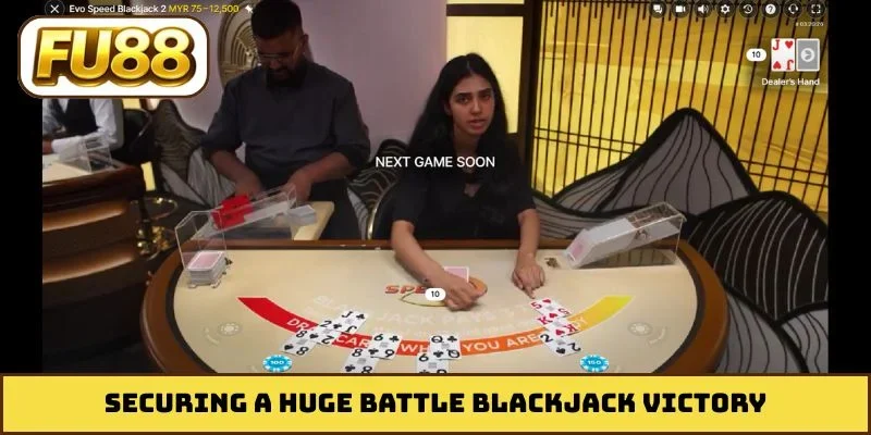 Securing a huge Battle Blackjack victory
