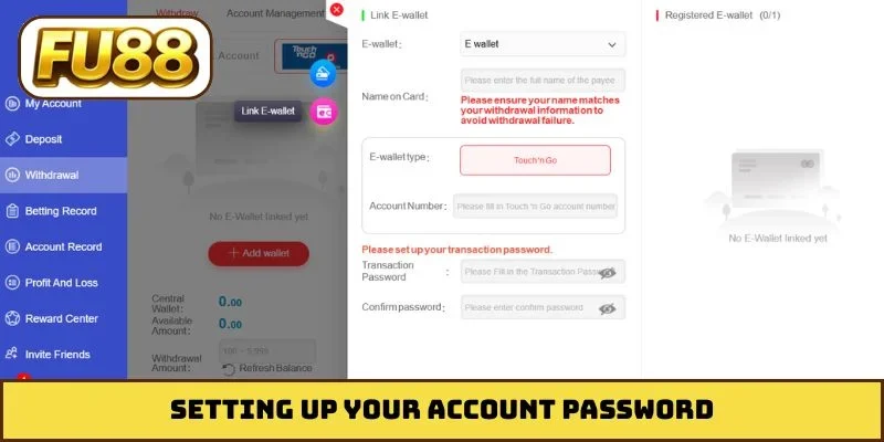 Setting up your account password