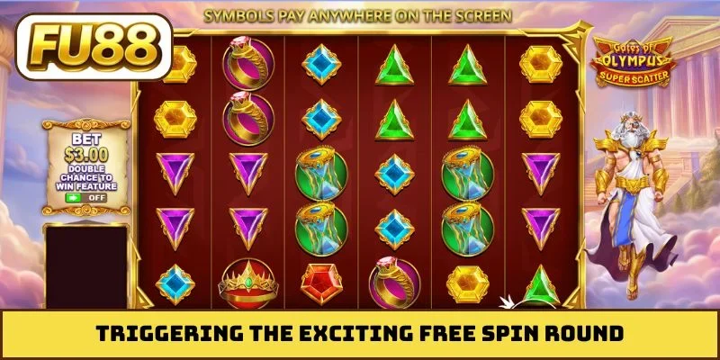 Triggering the exciting free spin round